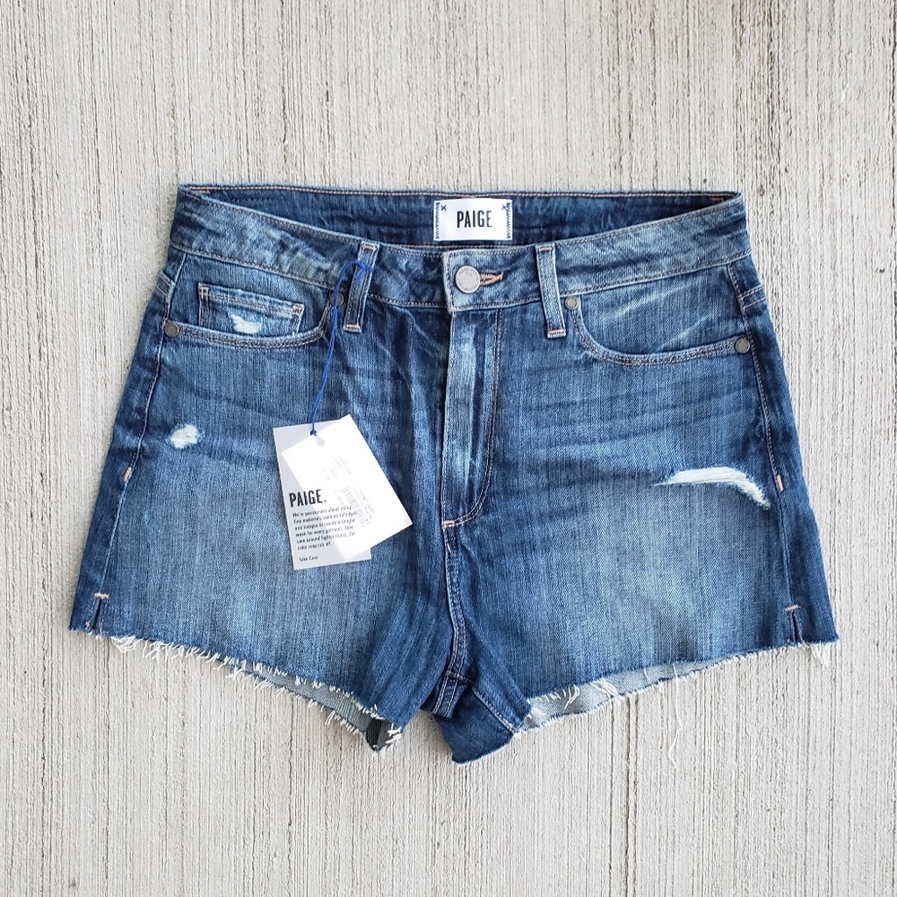 NWT Paige Margot High Waist Shorts Deconstructed